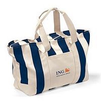 Striped Cotton Corporate Gift Tote Bags
